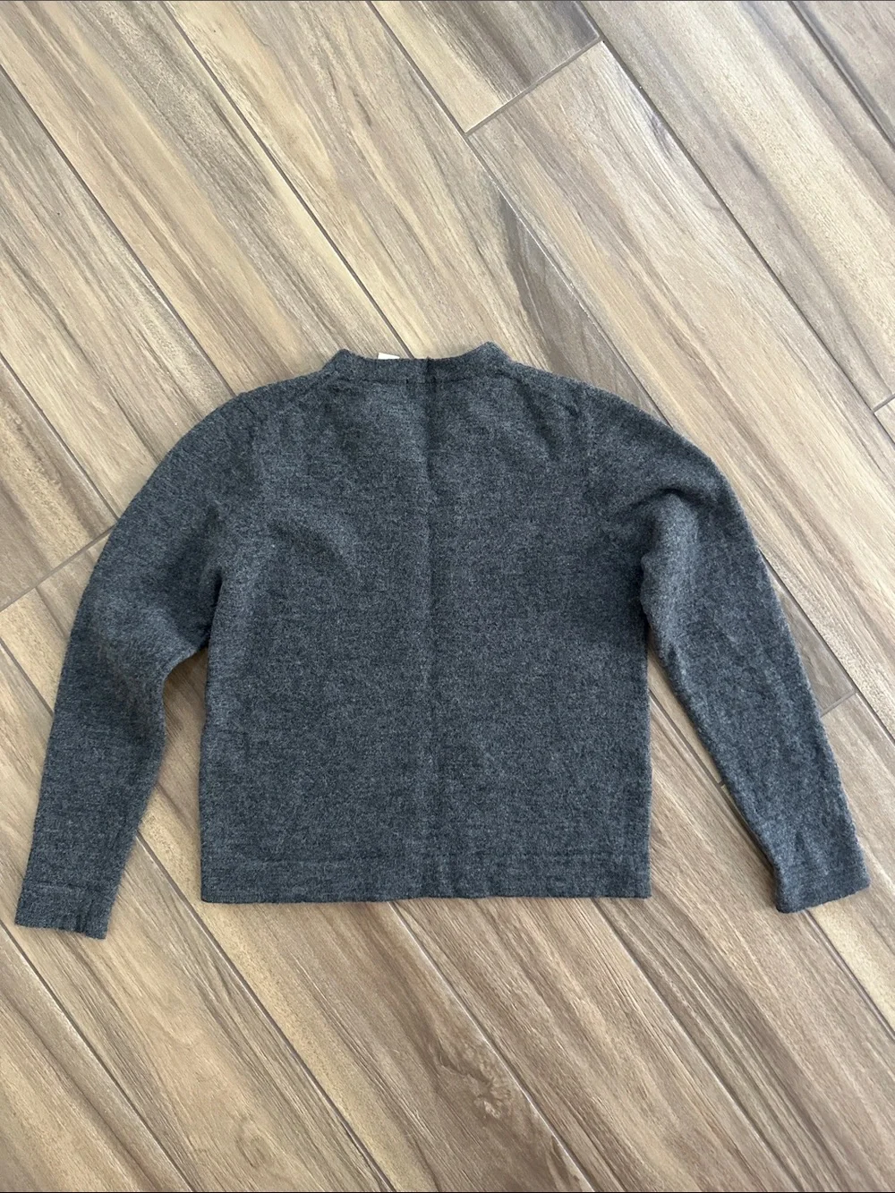 GAP Big Kids Dark Charcoal V-Neck 100% Wool Sweater